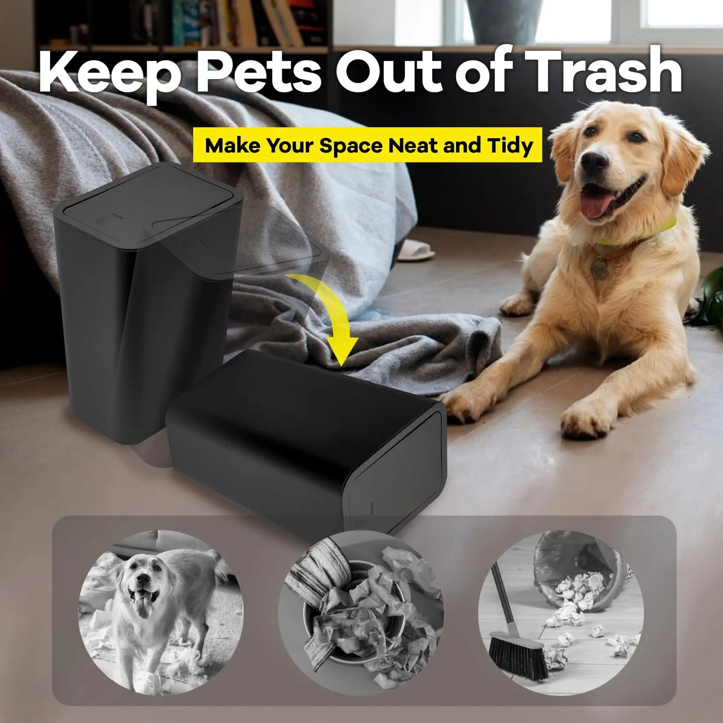 Decora™ Waste Bin with Push Lid – 10L