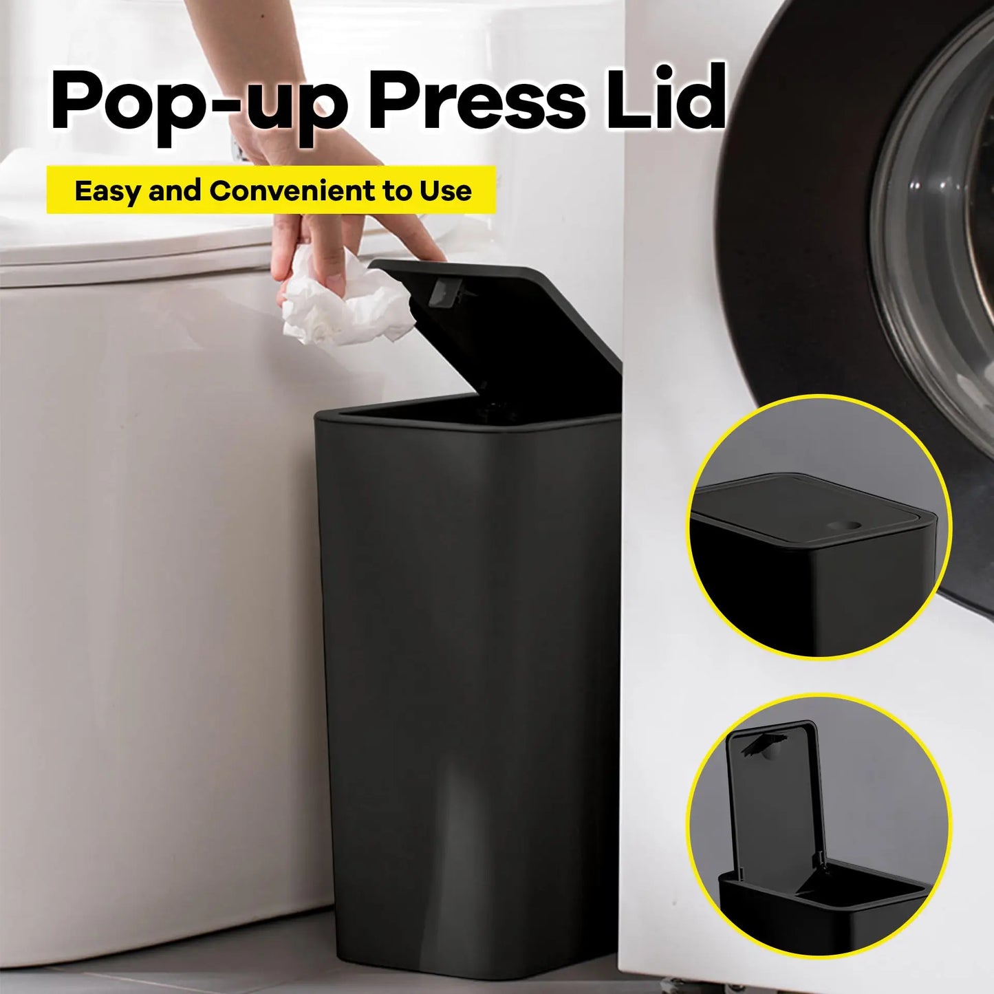 Decora™ Waste Bin with Push Lid – 10L